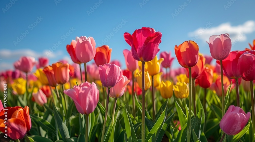 Tulips in Full Bloom, Spring