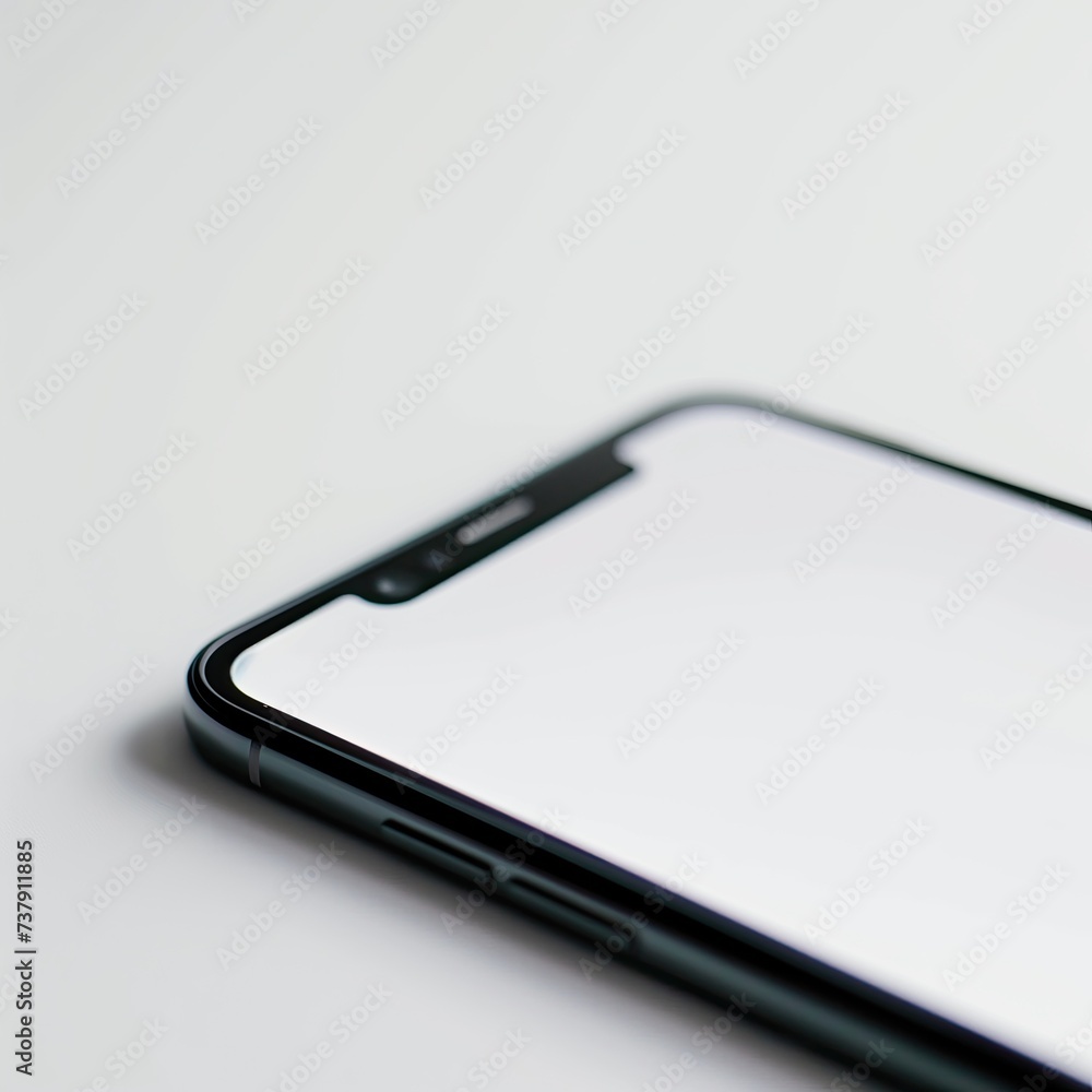 Blank white screen smartphone Blank white screen smartphone