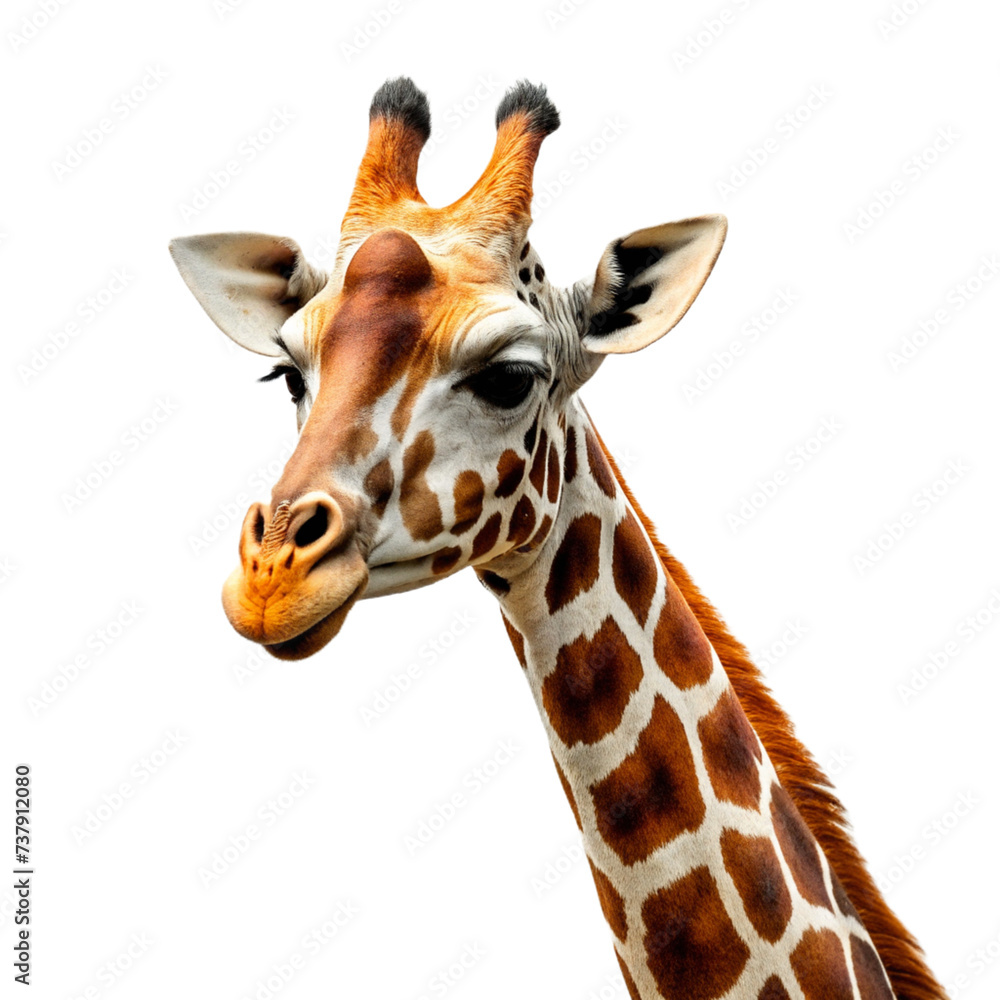 Giraffe Side Profile Transparent Background 