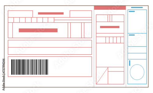 公共料金の領収書のイラスト【電気・ガス・水道代・住民税・領収証・紙・払込書・本人確認書類】