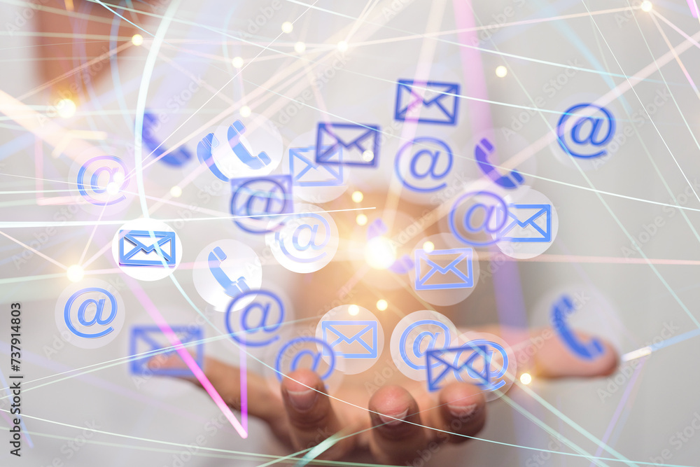 mail communication support contact concept service mail communication support contact concept service