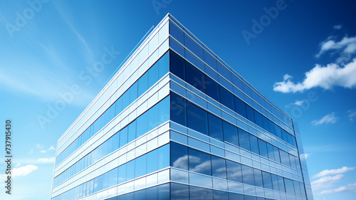 Modern office building with blue sky