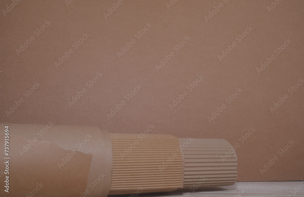Fototapeta premium papel kraft ondulado semiquimico natural