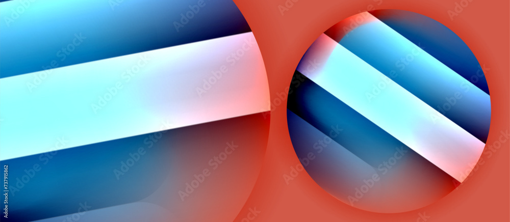 Glossy metal glowing circles geometric background. Minimal abstract composition. Vector illustration For Wallpaper, Banner, Background, Card, Book Illustration, landing page Glossy metal glowing circles geometric background. Minimal abstract composition. Vector illustration For Wallpaper, Banner, Background, Card, Book Illustration, landing page