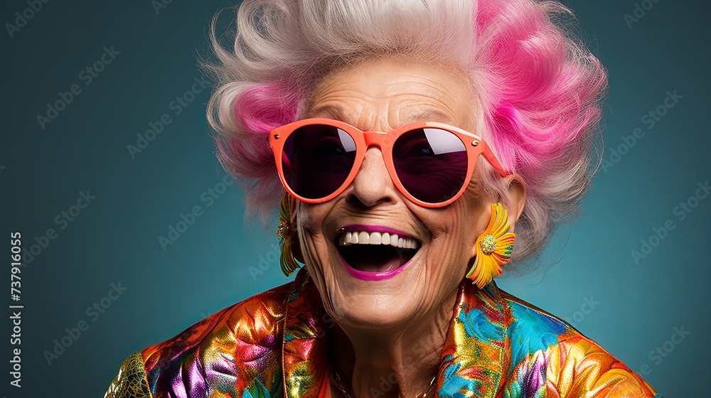 Happy senior woman Happy senior woman