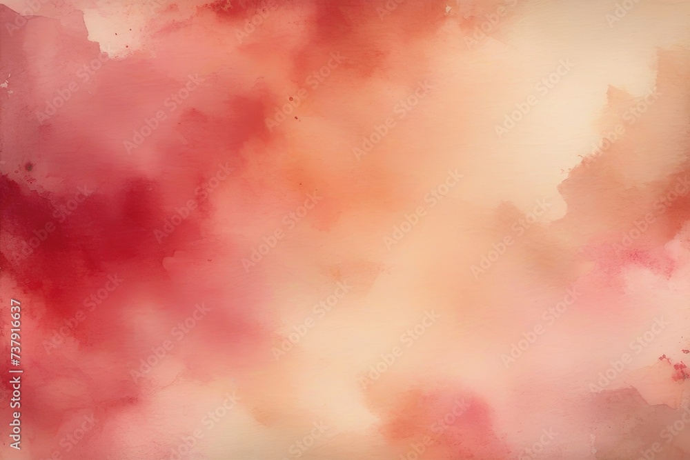 Fototapeta premium light bordeau abstract watercolor pattern paper beige color art background for design dirty grungy