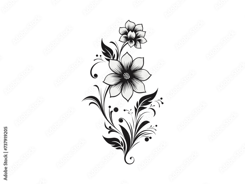 Beautiful minimalist flower illustration art. Beautiful minimalist flower illustration art.