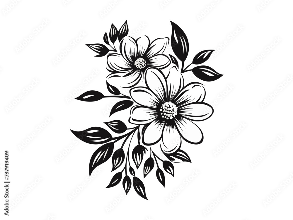 Beautiful minimalist flower illustration art. Beautiful minimalist flower illustration art.
