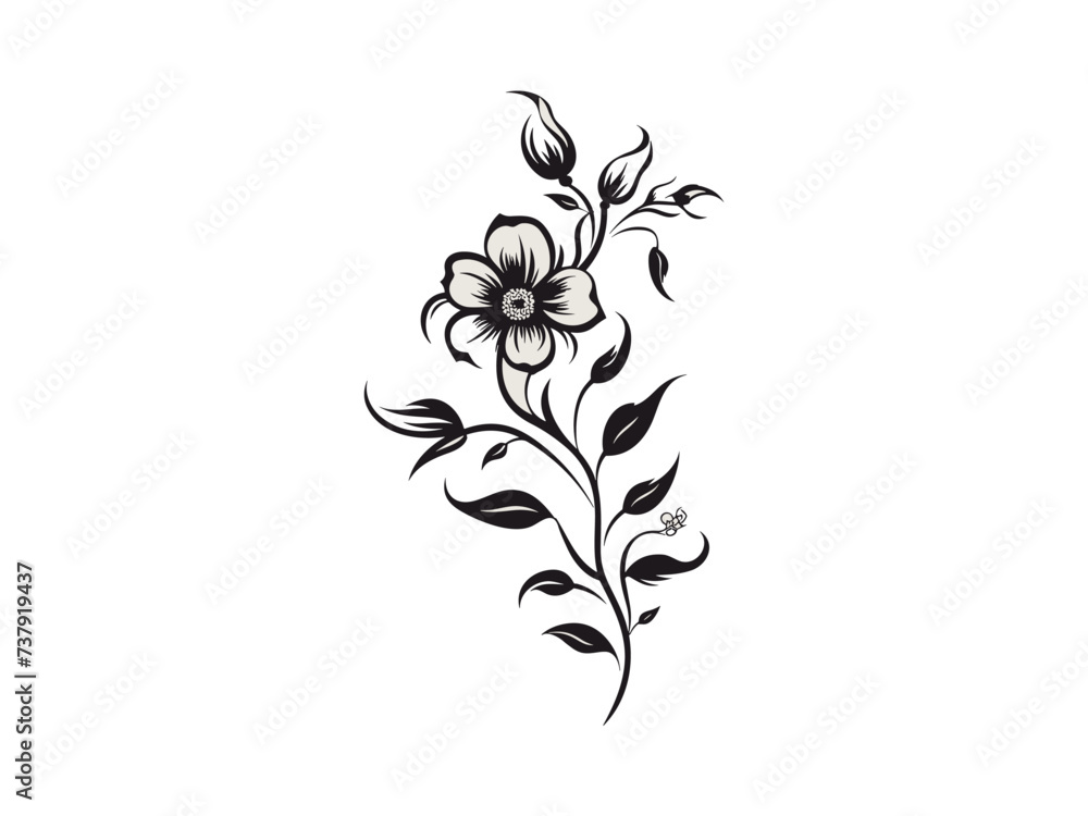 Beautiful minimalist flower illustration art. Beautiful minimalist flower illustration art.