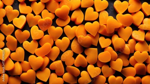 Tangerine Hearts as a background