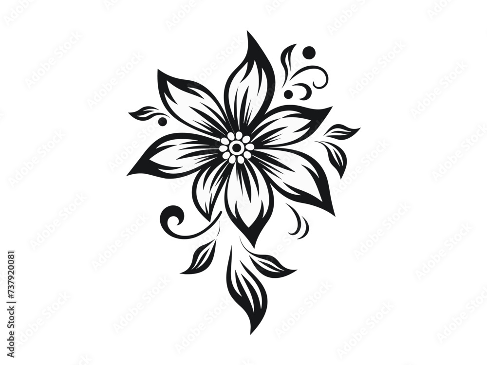 Beautiful minimalist flower illustration art. Beautiful minimalist flower illustration art.