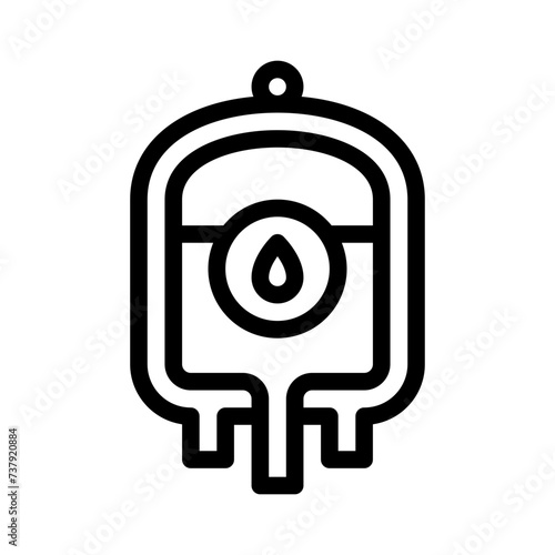 blood bag line icon