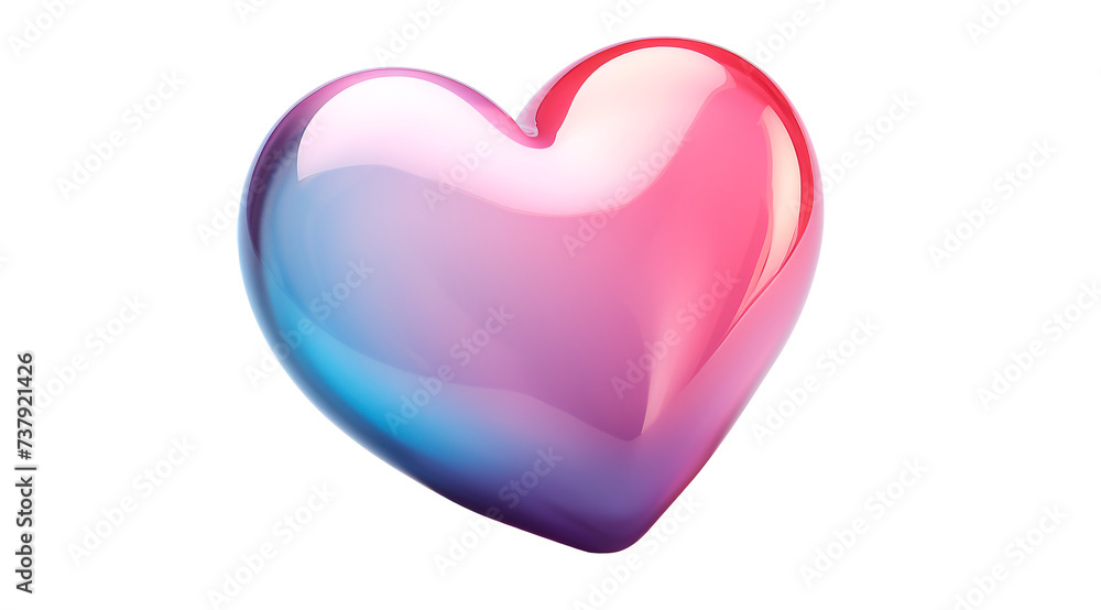 a heart shaped object with a light pink and purple color