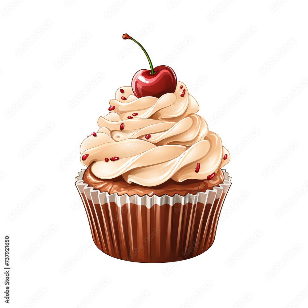 a cupcake with a cherry on top a cupcake with a cherry on top