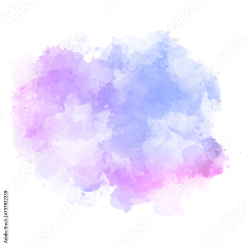 Hand painted pink and purple watercolour splatter design