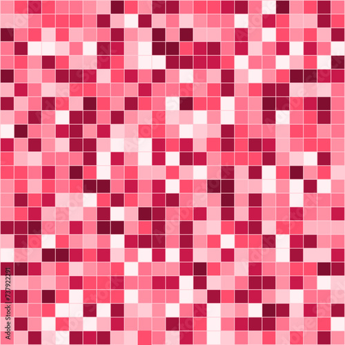 Abstract pink mosaic pixel background in shades of pink