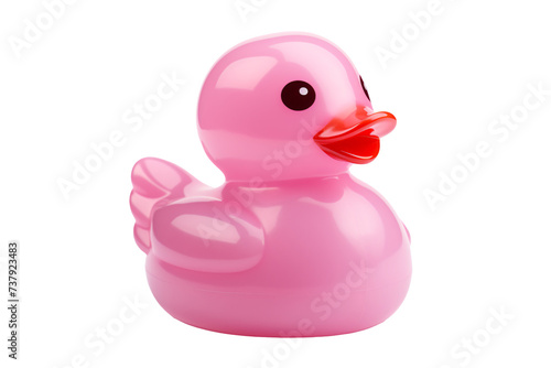 a pink rubber ducky toy