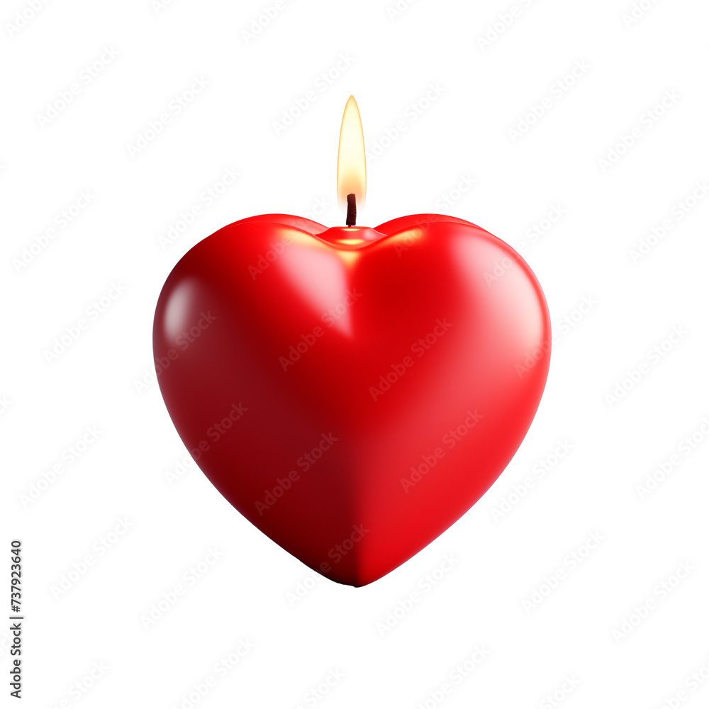 a heart shaped candle with a flame a heart shaped candle with a flame