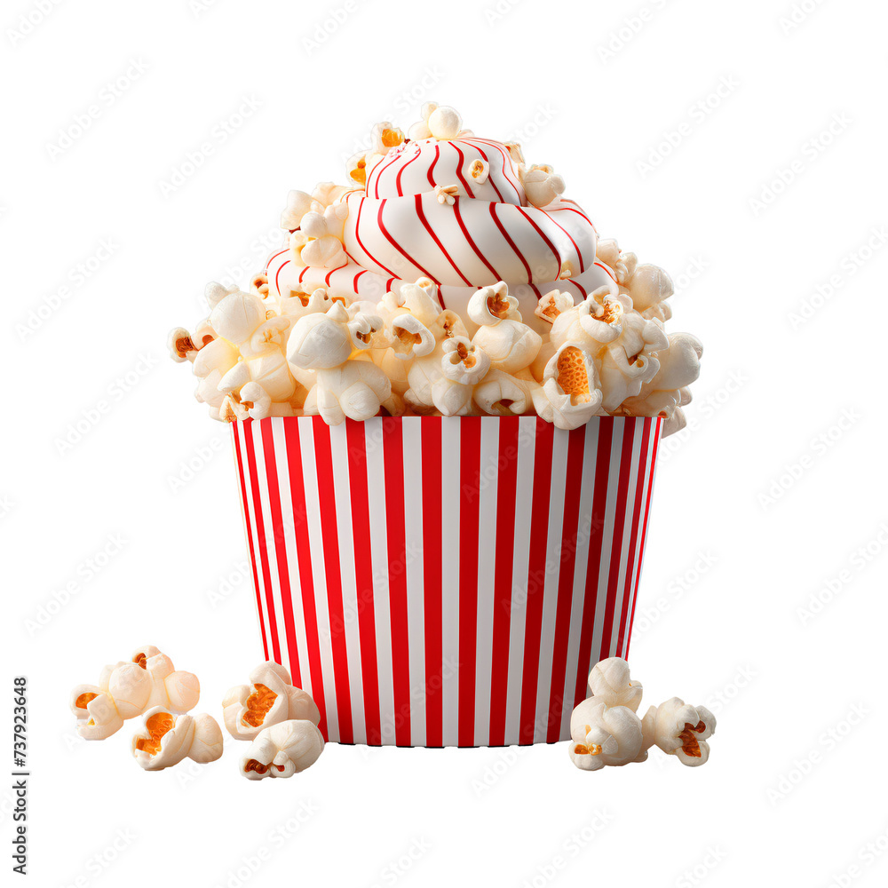 a cup of popcorn with whipped cream and popcorn