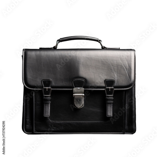 a black briefcase on a black background