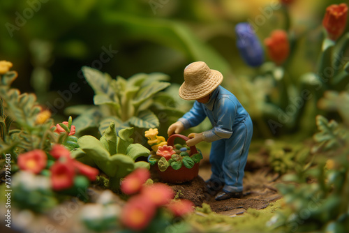 Local gardening plasticine miniature © Andrii Fanta