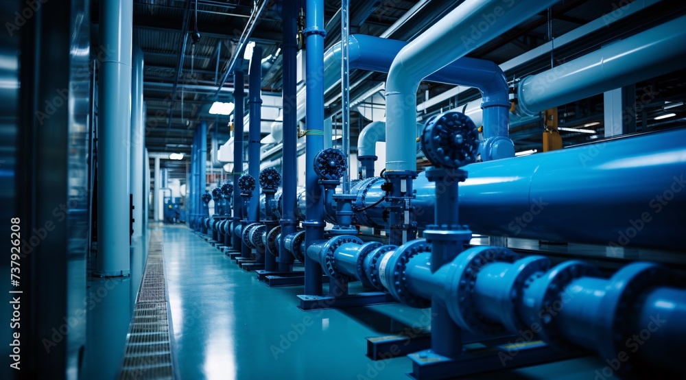 a large pipes in a factory a large pipes in a factory