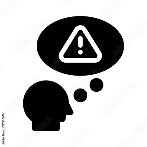 concern glyph icon