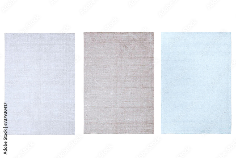 Fototapeta premium decorative rug for the interior isolated on transparent background, home decor, 3D illustration, cg render 