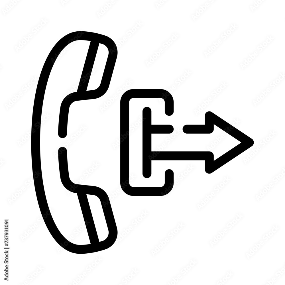 outgoing call line icon outgoing call line icon
