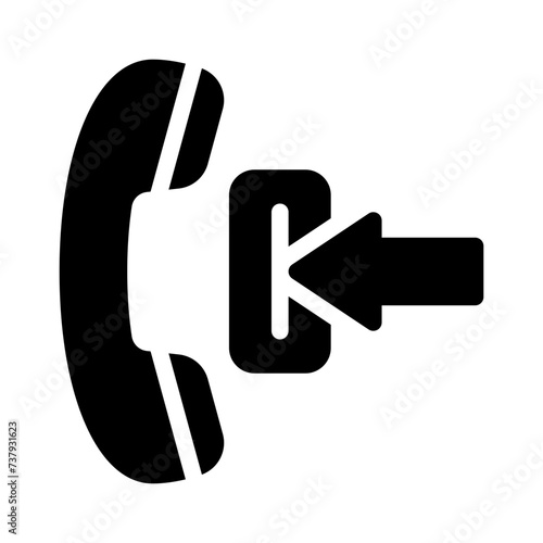 incoming call glyph icon