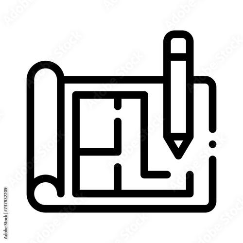 blueprint line icon