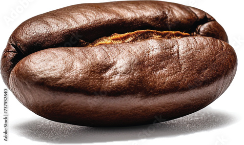 Single of coffee bean  isolate on transparent backgrounds.