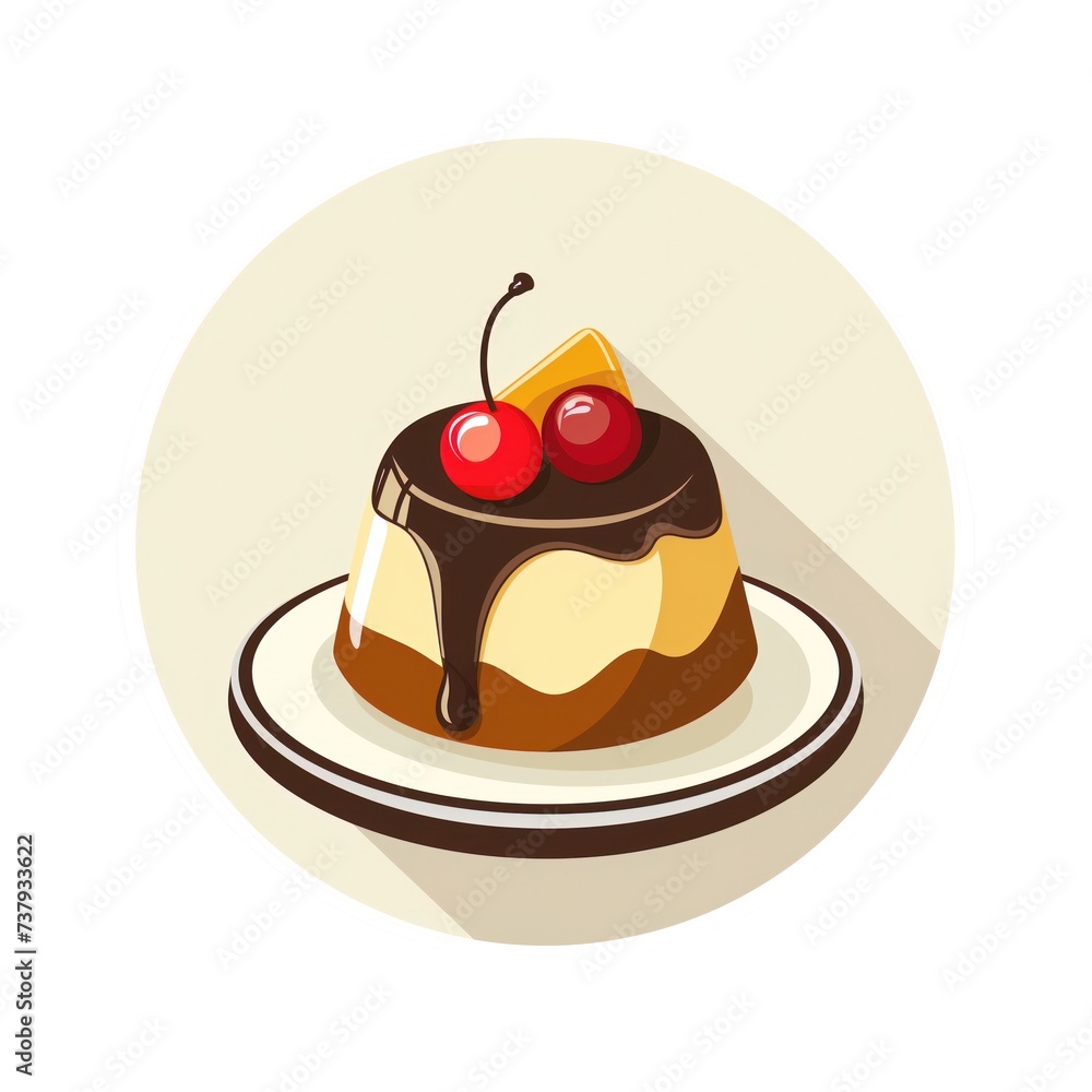 Sponge cake 3D decorated cutout minimal isolated on white background Simple illustration cake, icon. For package, advert, logotype. Sponge cake 3D decorated cutout minimal isolated on white background Simple illustration cake, icon. For package, advert, logotype.