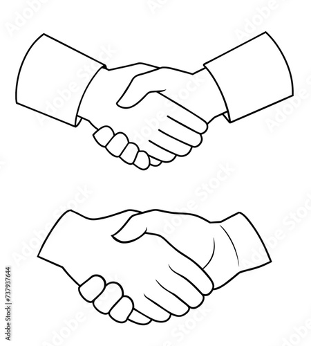 handshake isolated on white