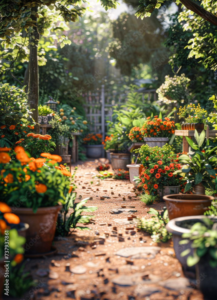 Gardening tools, Spring sunny day, garden hobby