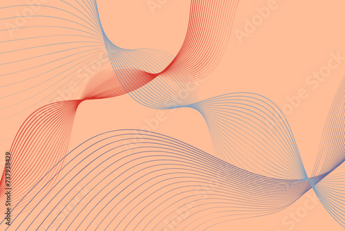 A vibrant abstract background featuring pink and blue colors with wavy lines