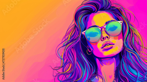 lady in sunglasses abstract