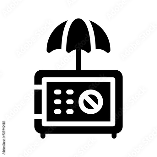safebox glyph icon