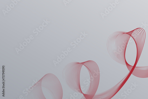 Detailed close-up of a vibrant red ribbon laid on a pristine white background