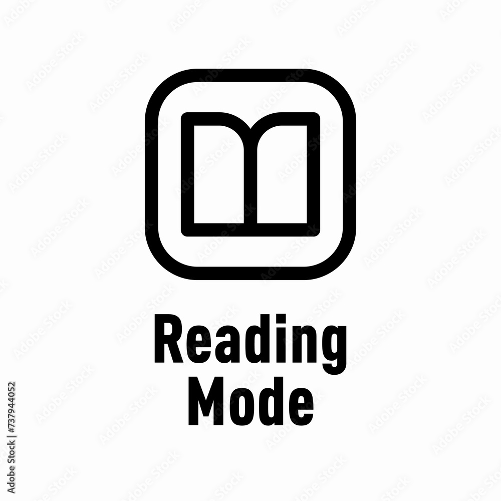 Reading Mode vector information sign Reading Mode vector information sign