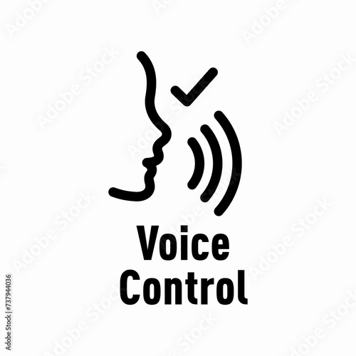 Voice Control vector information sign
