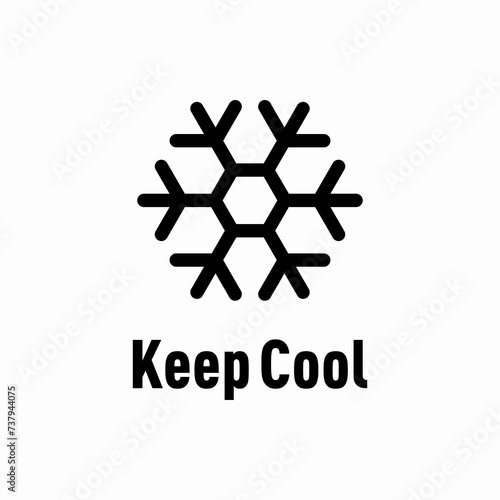 Keep Cool vector information sign