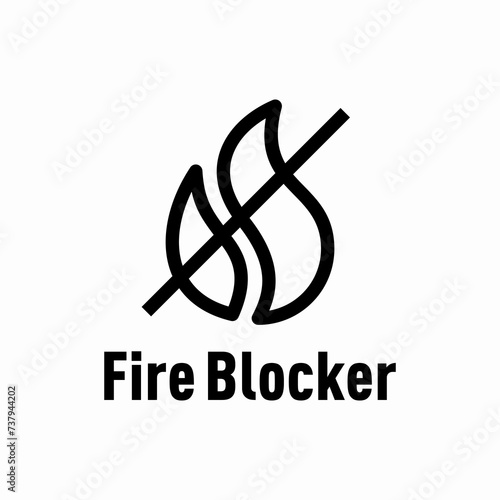 Fire Blocker vector information sign