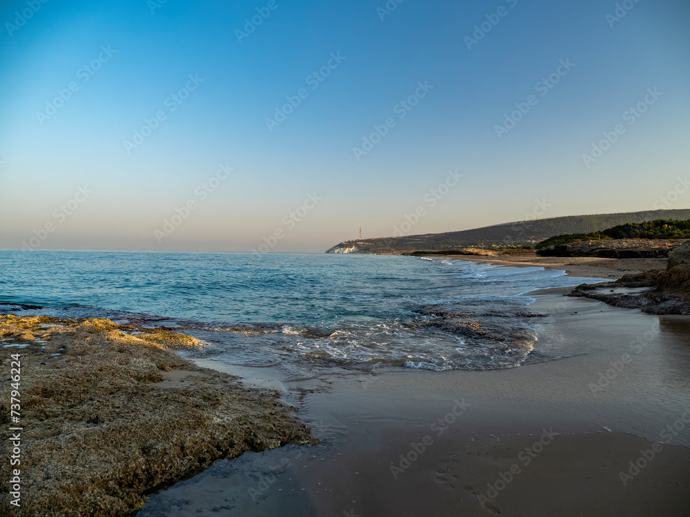 beach in the morning,  Israel 