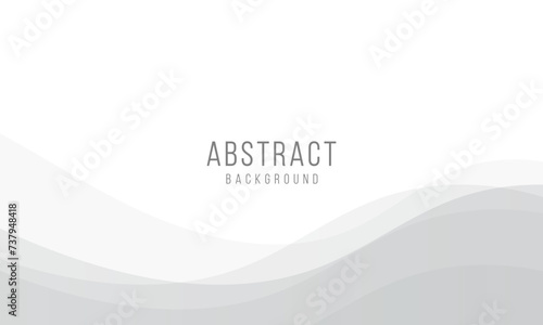Abstract white and light gray wave modern soft texture with smooth and clean vector background photo