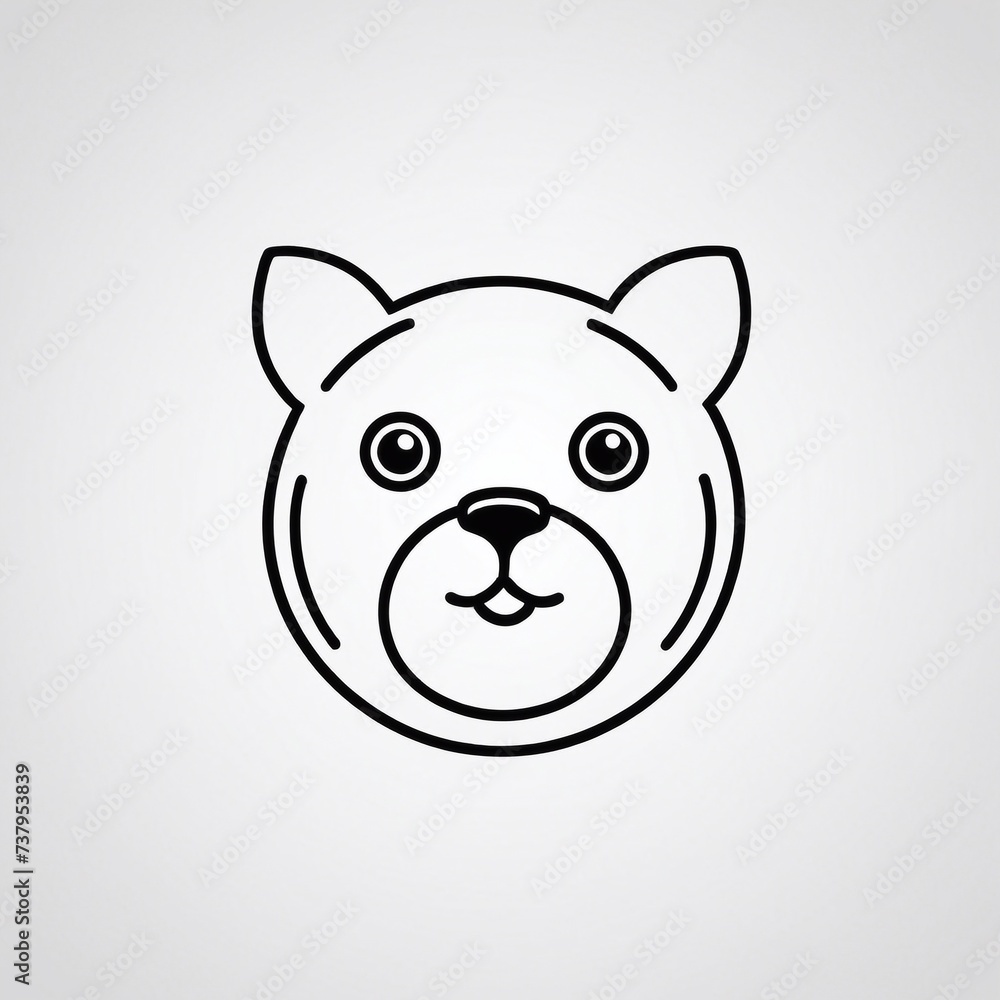 Bold Monochromatic Animal Vector Icon Bold Monochromatic Animal Vector Icon