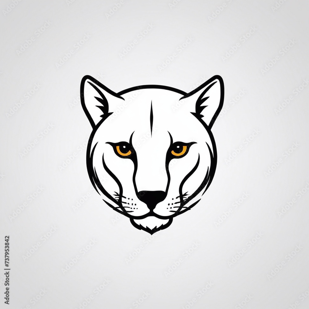 Fototapeta premium Bold Monochromatic Animal Vector Icon