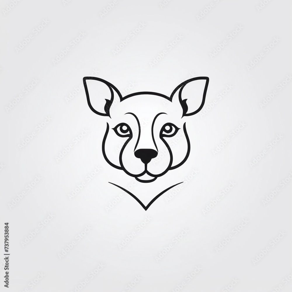 Bold Monochromatic Animal Vector Icon Bold Monochromatic Animal Vector Icon