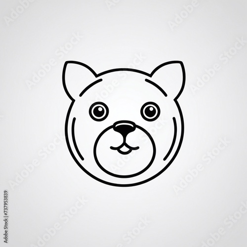 Bold Monochromatic Animal Vector Icon