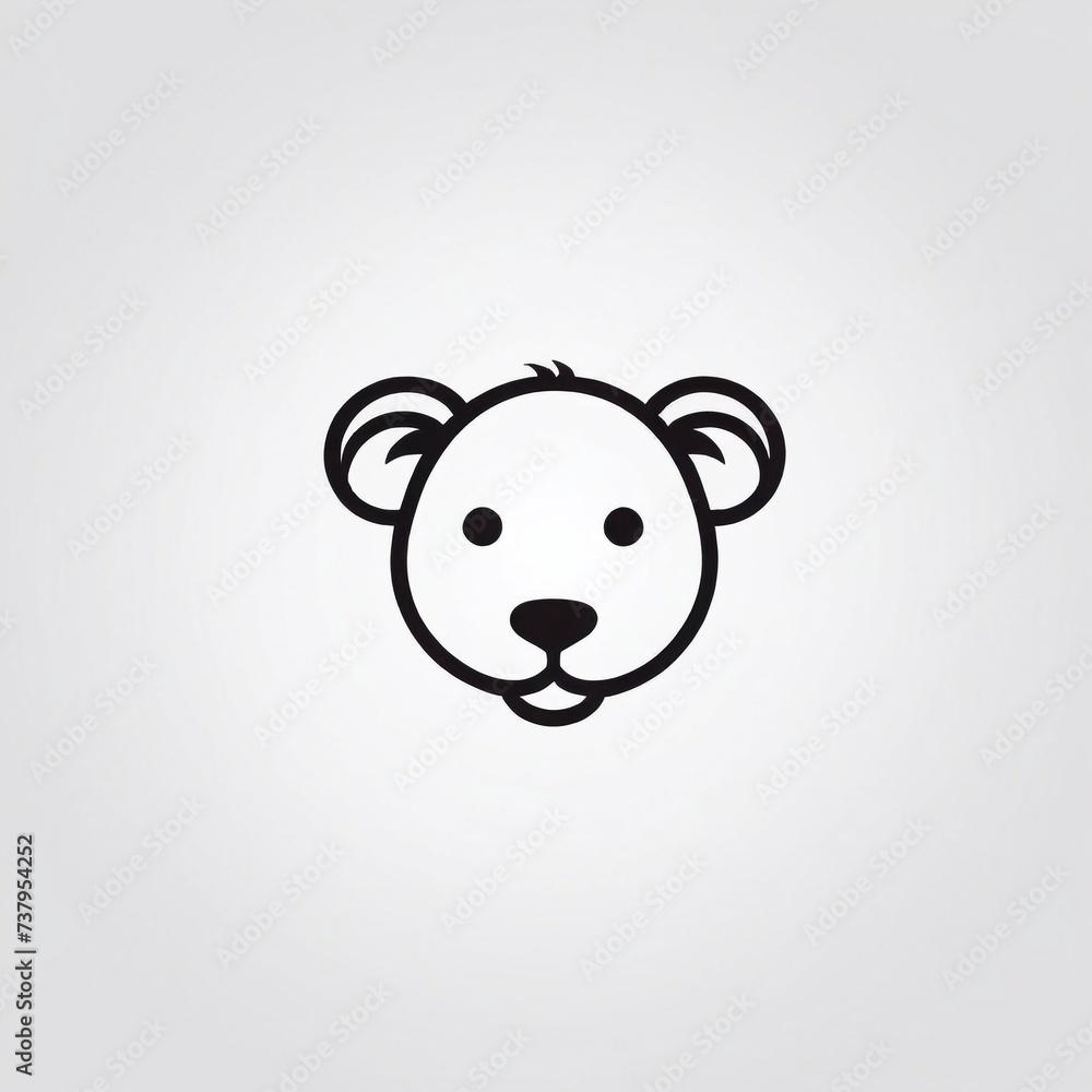 Fototapeta premium Bold Monochromatic Animal Vector Icon